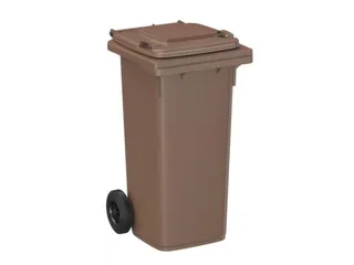 container,120l,HxBxD 933x500x550mm,deksel bruin,romp HDPE bruin - 1