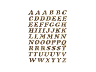 Etiket Herma 4192 8mm Letters A-Z Goudfolie Glitter 61 stuks - 2