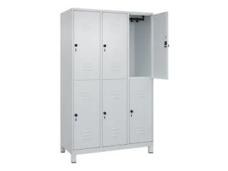 dubbeldekse locker,HxBxD 1950x1200x500mm,3x2vak.,vak B 400mm - 2