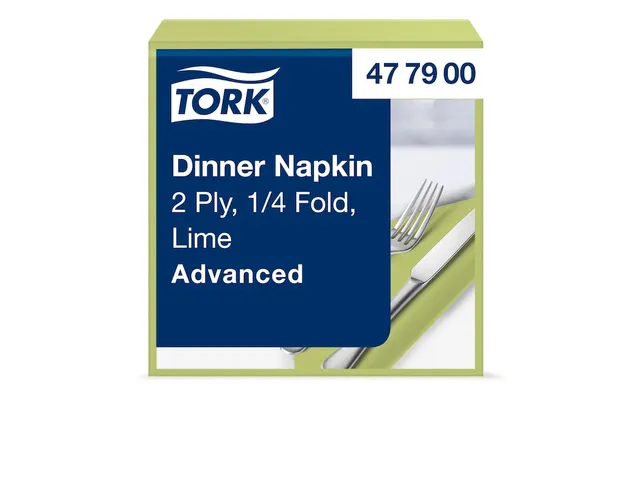 Dinnerservet Advanced 2-laags limoen 39x39cm ¼-vouw 12x150st 1800st