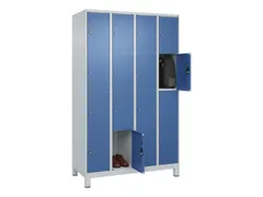 lockerkast,HxBxD 1950x1200x500mm,4x4vakken,vak B 300mm,cil.-slot