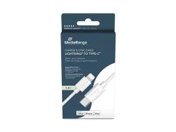 MediaRange Apple Lightning naar USB C kabel 1 m Wit