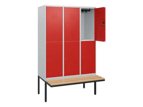 Dubbeldekse dekenkist,HxBxD 1950x1200x815mm,3x2vak.,vak B 400mm