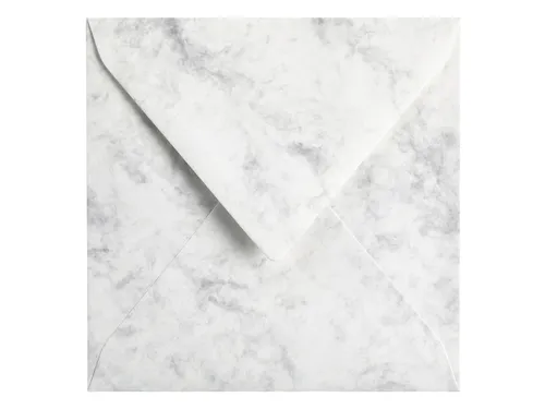 Envelop Papicolor 140x140mm Marble grijs Gegomd