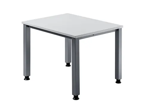 In hoogte verstelbaar bureau,HxBxD 680-760x800x800mm,blad lichtgrijs