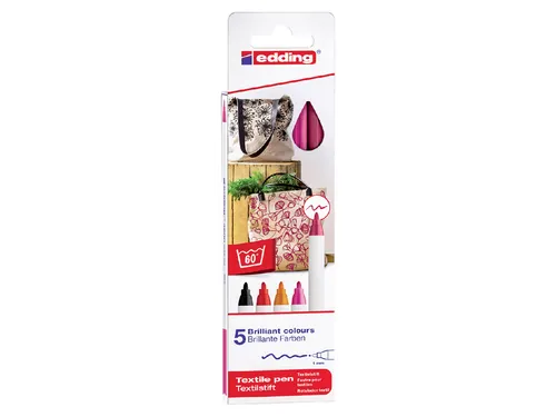 Viltstift edding 4600 textiel rond 1mm warm assorti
