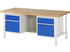 werkbank,HxBxD 840-1040x2000x900mm,beukblad,draagverm. 1250kg,4voeten