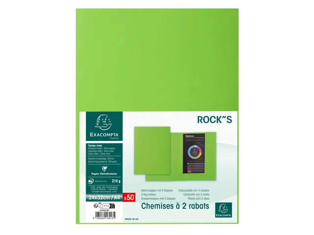 PK 50 mappep ROCK''S 210 2 klep. Groen