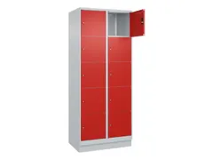 lockerkast,HxBxD 1950x800x500mm,2x5vakken,vak B 400mm,cil.-slot,sokkel