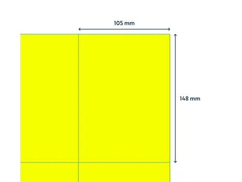 Etiket Rillprint 105x148mm fluorgeel 400 etiketten