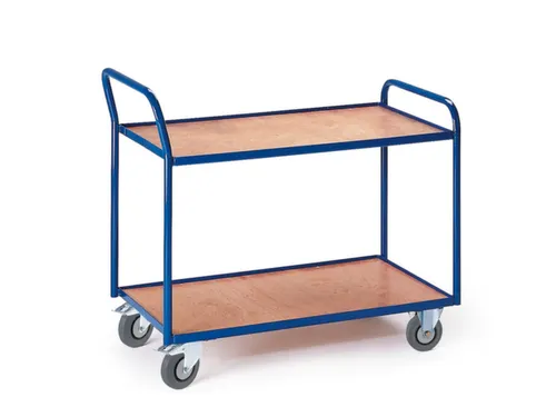 tafelwagen,draagverm. 250kg,2etage(s),laadvl. LxB 990x590mm,houtetage
