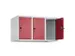 opzetkast,v. locker,3vak.,vak B 300mm,HxBxD 500x900x500mm,draaigrendel