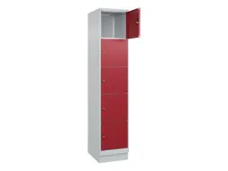 lockerkast,HxBxD 1950x400x500mm,1x5vakken,vak B 400mm,cil.-slot,sokkel