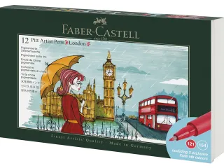 Tekenstift Faber-Castell Pitt Artist Pen Brush set 12 stuks London - 3