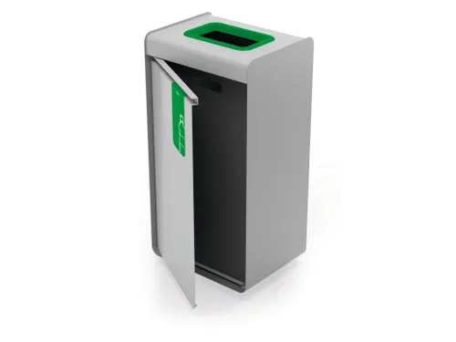 DURASORT Afvalbak sorteerunit 55L voor Glas Grijs Groen