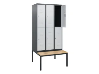 Dubbeldekse dekenkist,HxBxD 1950x900x815mm,3x2vak.,vak B 300mm - 2