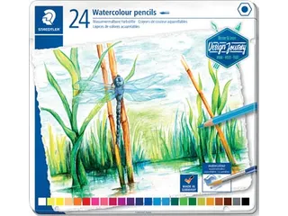 Aquarelpotlood, Metalen Doos Met 24 Kleuren - 2