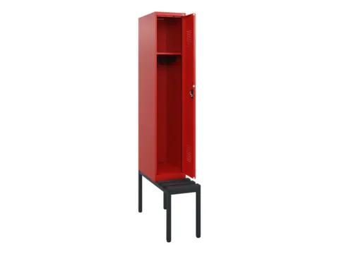 locker met bank,HxBxD 1950x300x815mm,1vak,vak B 300mm,cilinderslot