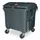 Vuilcontainers,1100l,romp HDPE grijs,HxBxD 1460x1370x1210mm