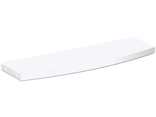 Gebogen tassenplank,v. balie,BxD 500x150mm,hout,wit