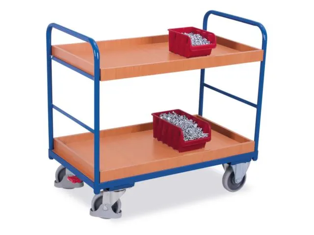 Etagewagen 250kg Laadvlak 850x500mm H 950mm 2 Etages Ral5010