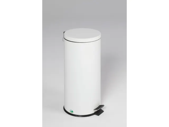 pedaalemmer,30l,HxØ 640x290mm,binnenbak kunststof,romp staal wit
