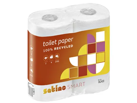Toiletpapier Satino Smart MT1 2-laags 200vel wit 062420