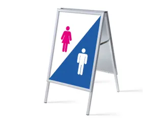 Stoepbord A1 complete set met print Toilet man/vrouw - 1