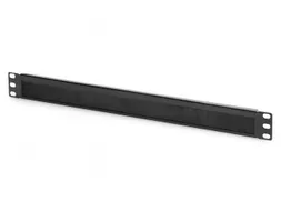 1U kabelborstelstrip open voor 483 mm (19 inch) kasten Zwart