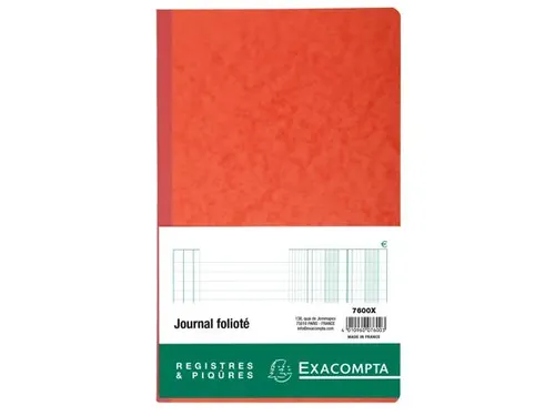 Journaal 38 lijnen genummerd met identificatieblad franstalig 80 blad