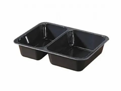 Duni Tray Menu CPET BK 2-comp 225x175x43, 1110cc,300 stuks