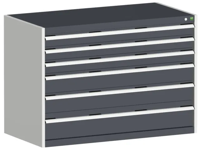 ladekast HxBxD 900x1300x650mm 6laden romp RAL7035 front RAL7016