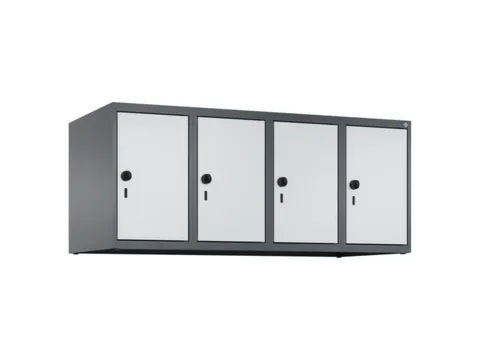 opzetkast,v. locker,4vak.,vak B 300mm,HxBxD 500x1200x500mm,vleugeldeur