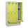 locker met bank,HxBxD 1950x1200x815mm,4vak,vak B 300mm,draaigrendel