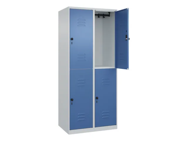dubbeldekse locker,HxBxD 1850x800x500mm,2x2vak.,vak B 400mm