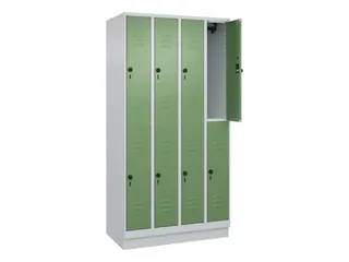 dubbeldekse locker,HxBxD 1950x1000x500mm,4x2vak.,vak B 250mm - 2