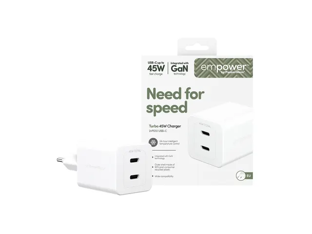 PanzerGlass empower by Turbo 45W Charger incl. 2 x USB-C | EU Pl