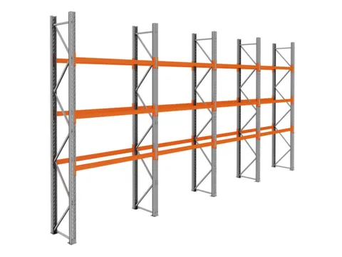 palletstelling,basis+3xaanbouw,HxBxD 3990x7800x750mm,vakl. 3000kg
