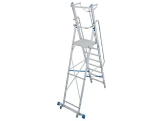 verrijdbare treden-platformladder eenzijdig 8treden stand H 1 9m - 8