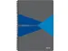 Cahier Leitz Office A4 ligné couverture PP gris/bleu