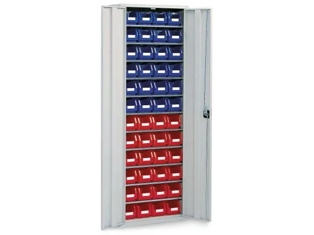 Stellingkast Met 48zichtbakken Hxbxd 1950x690x285mm Ral7035