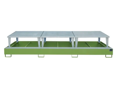 opvangbak,v. 3xIBC,opvangvol. 1000l,HxBxD 780x3850x1460mm
