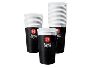 Beker karton Douwe Egberts 180ml zwart 100 stuks - 3