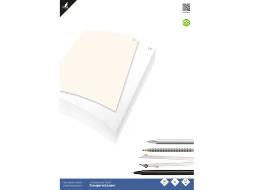 Transparant papier Kangaro A3 blok à 24 vel met 1 vel millimeterpapie