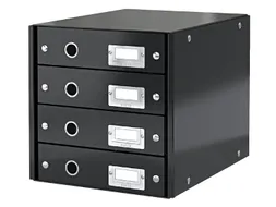 Ladenbox 4 Laden Leitz Click & Store 4 Laden Zwart 81% gerecycled kart