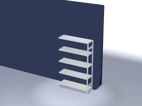 magazijnstelling,aanbouwveld,HxBxD 2000x1310x435mm,vakl. 180kg