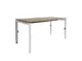Bureau Linesto N4 hoogte instelbaar 140x80cm blad Havana, poot Wit