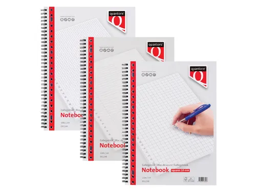 Collegeblok Quantore A4 lijn 23-gaats 4 tabs 100vel 70gr