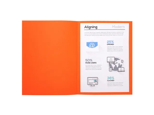 100 Dossiermappen FOREVER 250 100% gerecycleerd 24x32cm Oranje