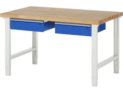 werkbank,HxBxD 790-1140x1500x900mm,beukblad,draagverm. 750kg,4voeten